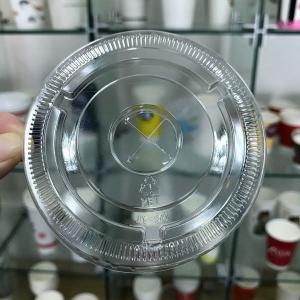 China Eco Friendly Disposable BPA Free Round Snap on Clear Plastic Cup Lids factory