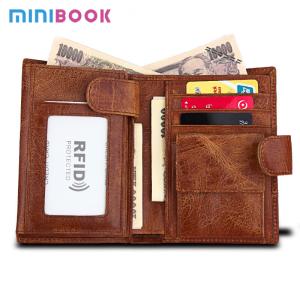 China Men's Cowhide Wallet with Custom Logo RFID Blocking and Money Clip in Vintage Design factory