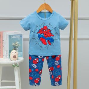 China Spring And Summer Children'S Round Neck Night Suit Ice Silk Cotton age 7 pyjamas factory