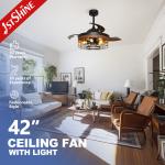 3000K/4500K/6000K Color Temperature 1stshine Ceiling Fan with ABS Blade and AC