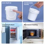 PP Food Grade 1L Plastic Round Bucket for Ice Cream Chocolate Popcorn Nuts