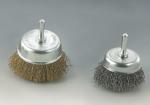 Shaft-mounted cup brushes