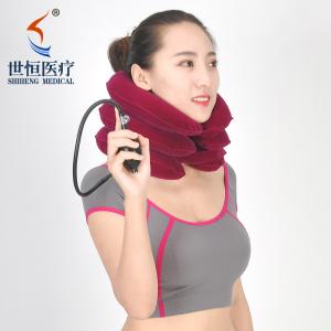 China 2020 New Products Medical Adjustable Air Neck Support Brace Cervical Collar Traction factory