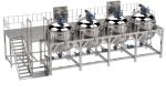 Hydraulic Lifting Liquid Detergent Mixer Machine Including Vacuum System