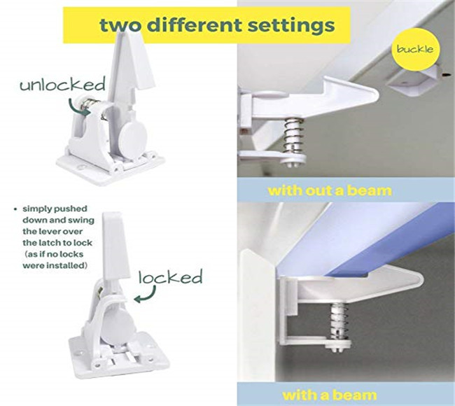 Baby Spring Cabinet Lock Safety Cabinet Locks Keyless Baby Cabinet Lock