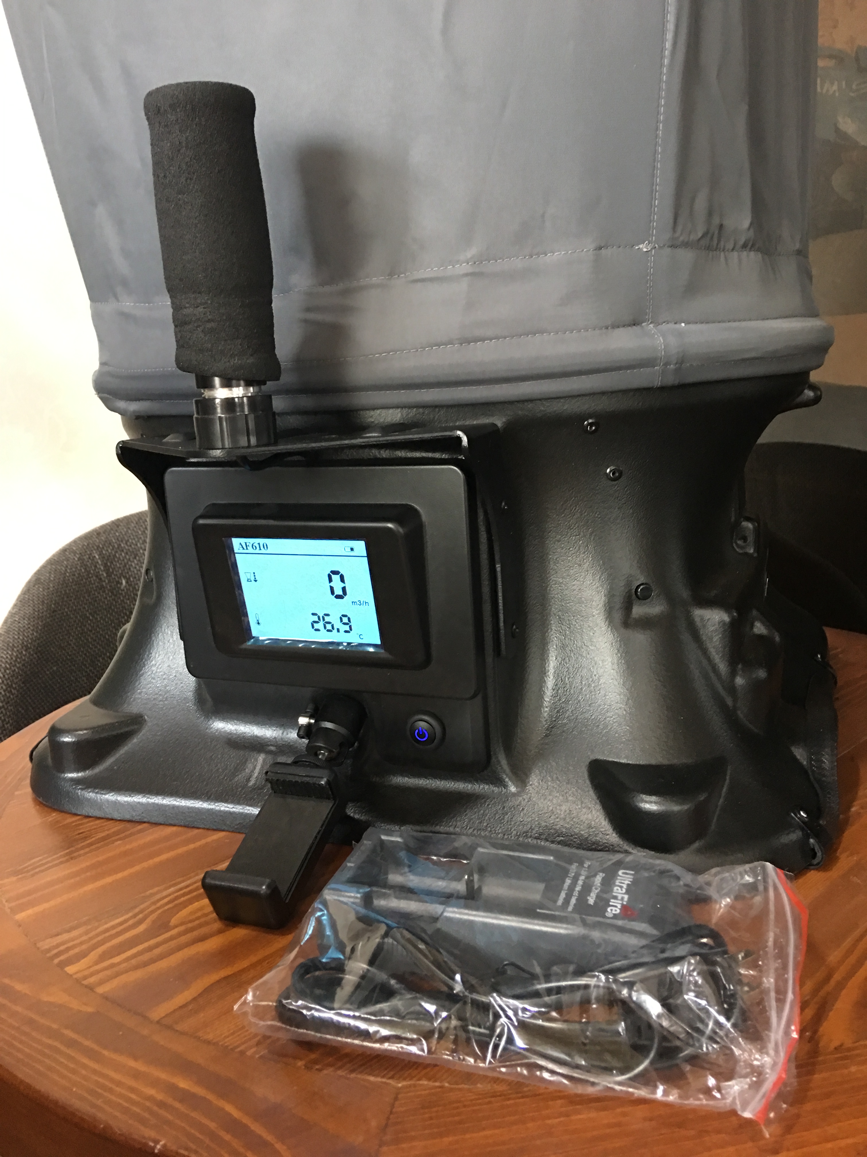 Highly Accurate Air Volume Meter Balometer Air Flow Capture Hood with Data Storage