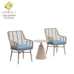 Powder Coated Frame Garden Rattan Chair for Water-proof and Sun-proof Outdoor