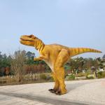 Yellow Adult Dinosaur Costume Realistic Human Control For Dino World