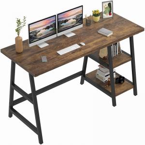 China Wooden Metal Office Computer Desk With Shelves ODM on sale