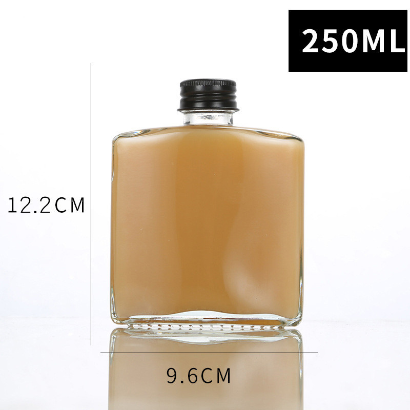 250ML Glass Juice Bottles With Lids