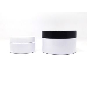 White Cosmetic Container 100ml 200ml Plastic Cream Jar Empty Round