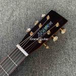 Grand OM Guitar Solid KOA Back Side Acoustic Guitar, Customized Logo on