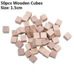 Tree Pine 1.5cm Unfinished Wood Crafts Wooden Square Blocks