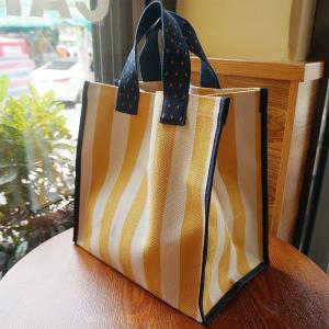 China Large-Capacity Hand-Carried Take-Away Lunch Thickened Waterproof Canvas Shopping Bag Portable Portable Travel Bag factory