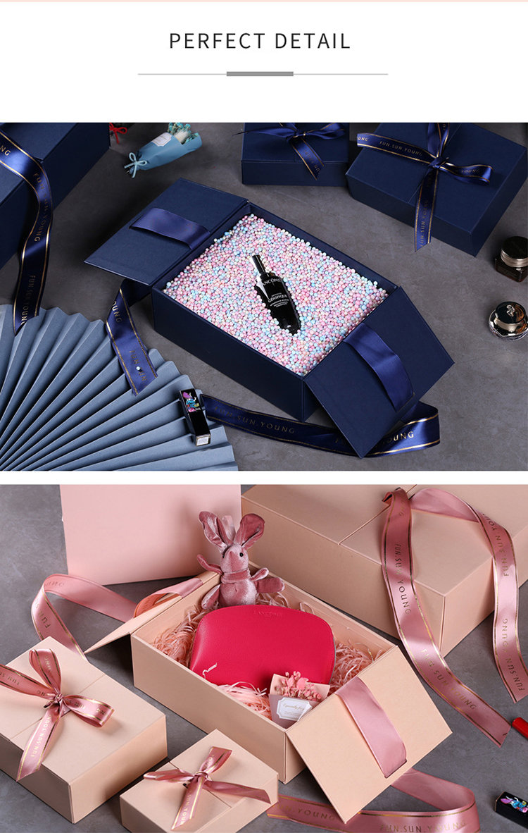 ODM Christmas Valentines Day Chocolate Gift Packaging Boxes With Bags Ribbons