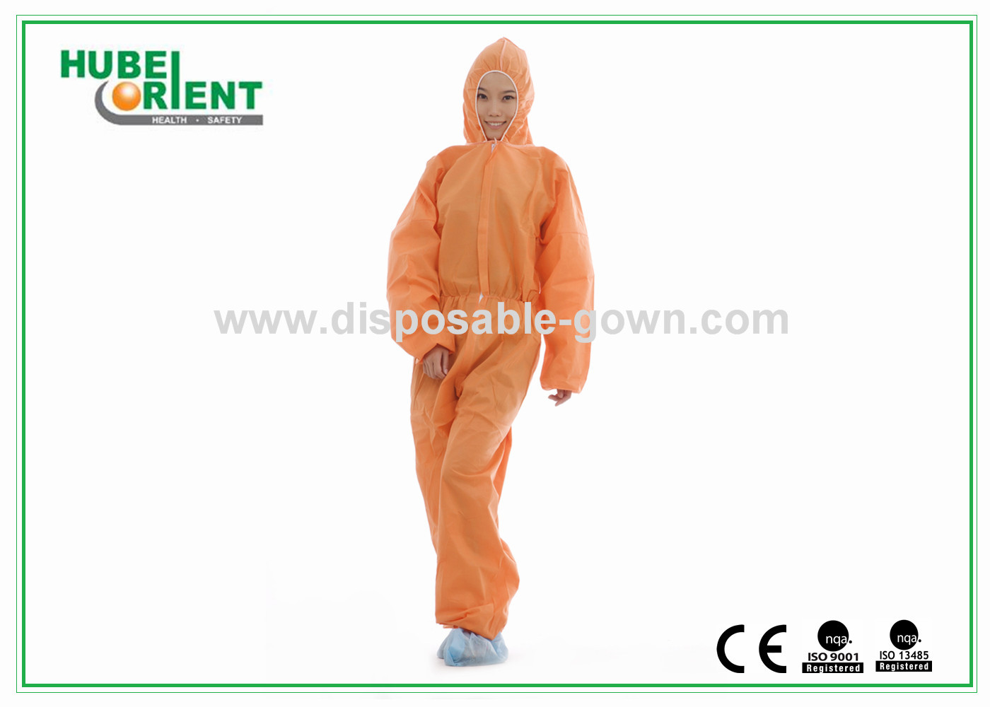 Custom Light-Weight Disposable Use Coverall With Hood For Workers/Painters