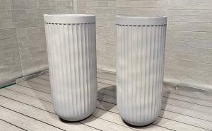 China Life Time 5-6 Years Outdoor Customed Fiber Clay Planter For Durable And Stylish Planting factory