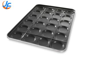 China RK Bakeware China Foodservice 42495 Chicago Metallic Aluminized Steel 24 Mold 1.95 oz. Hamburger Bun Tray/Muffin Top Pan factory