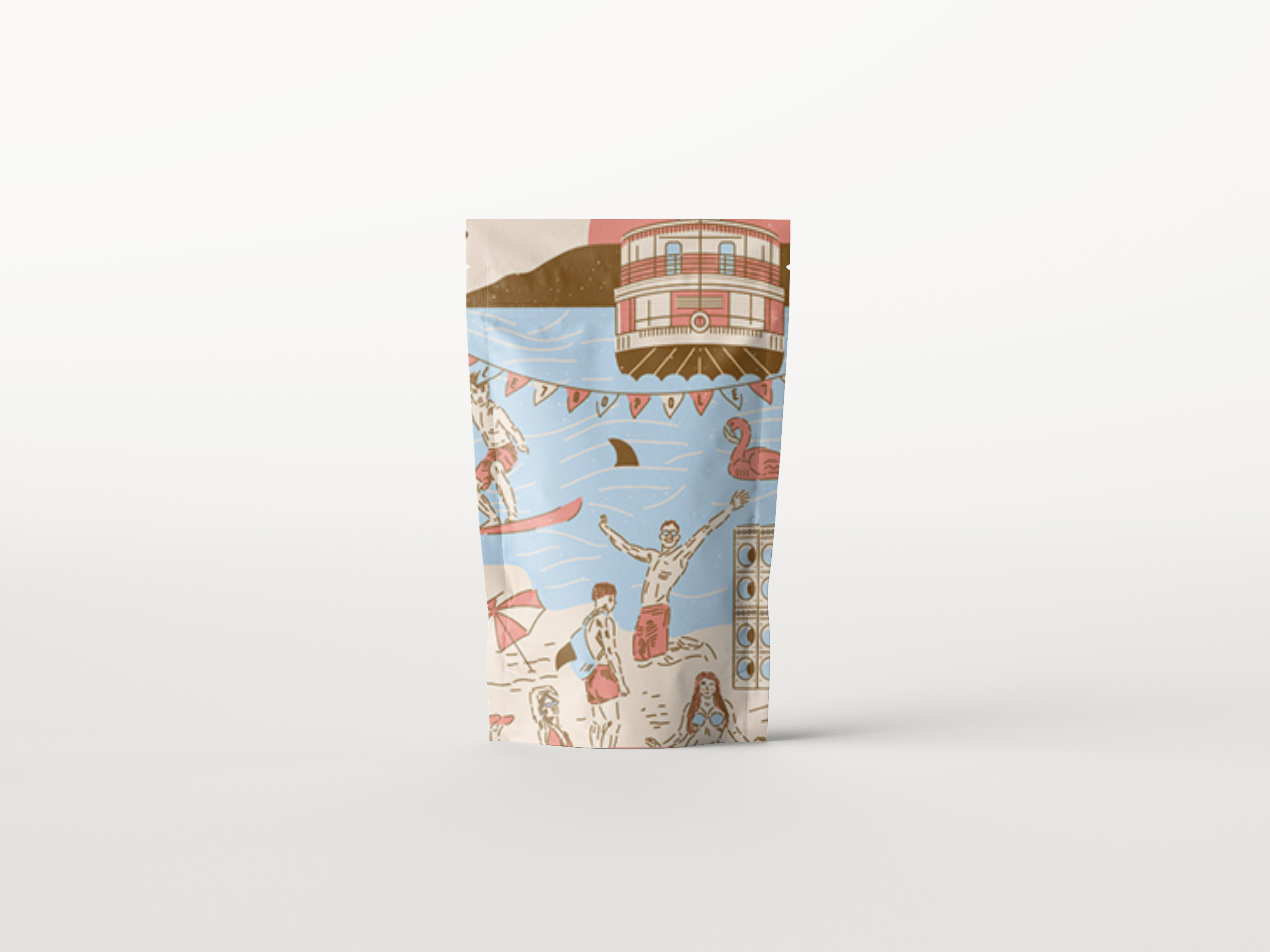 Customized 130 Microns Heat Seal Gravure Printing Stand Up Pouches