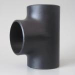 Seamless Pipe Fittings Straight Buttweld Carbon Steel Tee Black Painting With