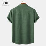Summer Cotton Linen Men's Shirt Long Sleeve Large Size Color Plus Size DRESS