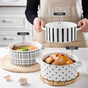 China Light Luxury Ceramic Soup Bowl Set Perfect for Business Gifts and Sustainable Cooking factory