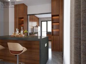 China Luxurious, Refined, And Resilient Light Brown Wood Grain Stainless Steel Cabinetry factory