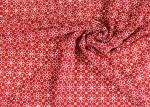 Eyelet Chiffon Polyester Red Stretch Lace Fabric , Colored Flower Lace Dress