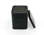 68x68x89mm Metal Black Square Tin Box Container For Loose Tea Storage , Metal
