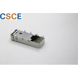 High Performance SFP Fiber Optic Connector 1 * 1 Cage With Grounding Pin