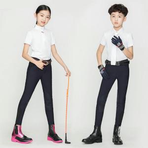 China Children's Horse Riding Breeches Non Slip Anti Wear Knee Silicone Equestrian Pants factory