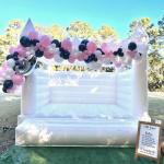 Wedding Pastel Pink Inflatable Bouncy Jump Castle Ball Pit Mini White Bounce