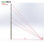 18m-400kg heavy duty payloads non-lockable pneumatic telescopic mast for
