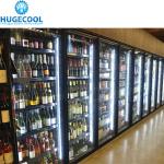 Glass Door Walk in Cooler for Milk and Drinks Temperature Range 0-10C Commercial