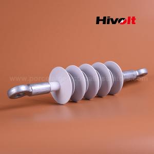 China 24kv 70kn Composite Long Rod Insulator With Eye To Eye Connection Hardware factory