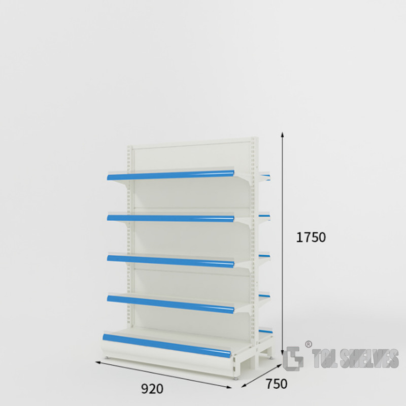 Heavy Duty Gondola Store Shelving , wood supermarket gondola shelves Multi Layers