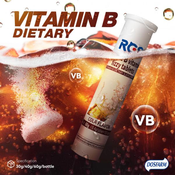 Do's Farm Vitamin B Fizzy Tablet Cola Flavor Tablets VB Tablets Effervescent