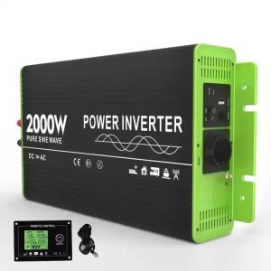 China Pure Sine Wave Dc Power Jack Inverter 2000 Watt Power Inverter With Battery Chargee Power Inverter 12V 220V For Home factory
