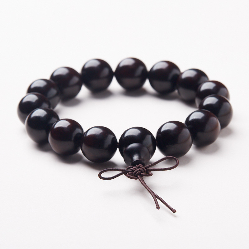 High Quality Handmade 16 - 18mm Pure Natural Luxury 100% Agarwood Oud Wood Bead Bracelets No Resin Authentic