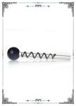 Mini Smoking Glass Oil Burner Black Bobbin Hand Blown Length 5.5 inch
