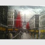 Paris Abstract Painting / Modern Art Oil Painting Eiffel Tower Paris Single