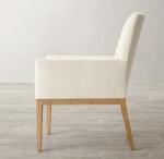 Top Quantity Wooden Armrest Fabric Upholstered Wood Dining Chair for Modern