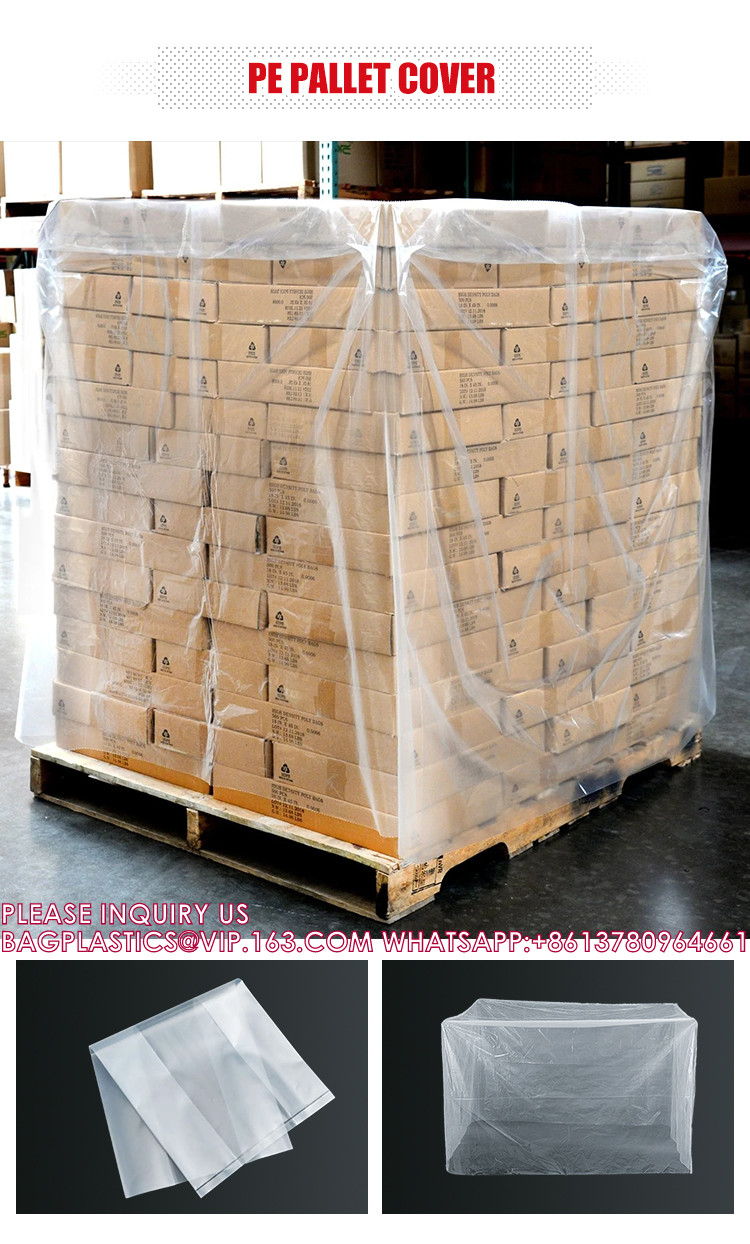 Pallet Cover Bags PE Plastic Pallet Cover For Pallet Reusable Pallet Wrap Top Cover, Reusable Plastic Pallet Cover
