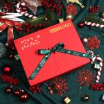 Ribbon Closure Cardboard Gift Packaging Box For Christmas Gift