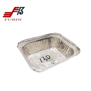 China Small Size Rectangular Foil Trays 230ml 100 Moisture Proof factory
