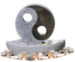 2 LED Lights Oriental Buddha Water Fountain With Light , Taiji Diagram Shape 23"