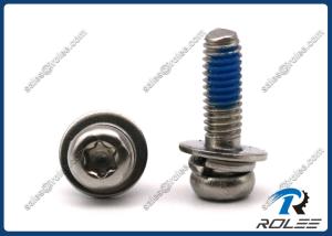 China 304 Stainless Steel Torx Self Locking SEMS Screw w/ Split Lockwasher &amp; Flat Washer factory
