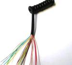 Colorful Shielded Electrical Spring Coiled Electrical Wire Curly Flex Cable