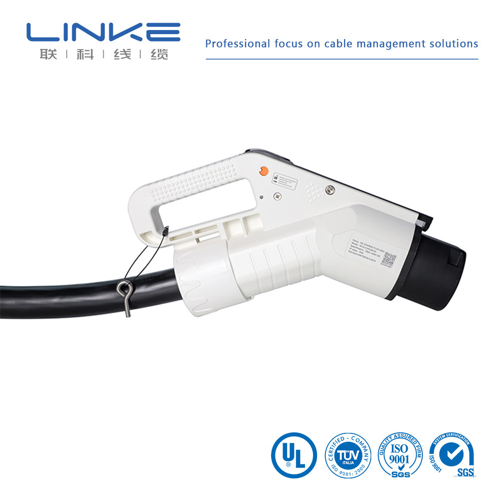 V0 Grade Thermoplastic Shell EV car charging cable With Copper Alloy Terminal