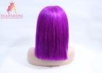 Popular Cuticle Aligned Purple Human Hair Lace Front Wig 12-26 Inch